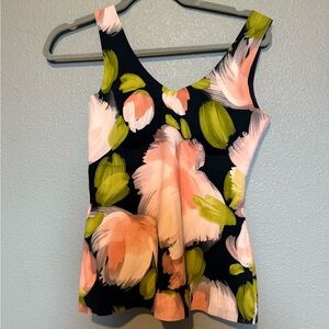 NWOT Knix LuxeLift Artistic Floral Tank Top w/ Built-in Bra